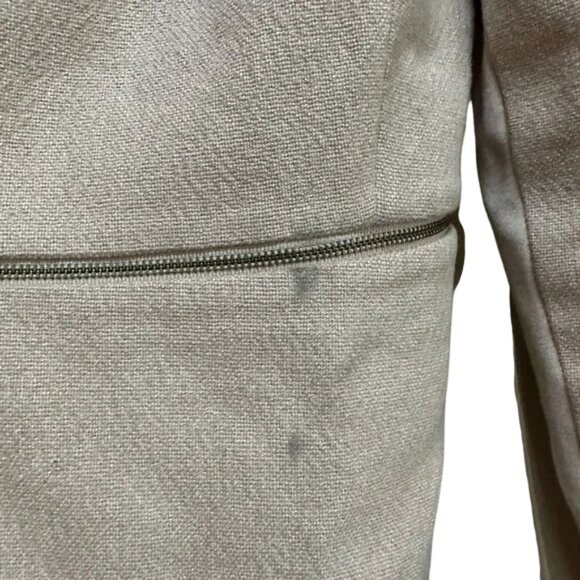 BCBGMaxAzria beige Arelia zip waist canvas coat size M - Picture 4 of 7